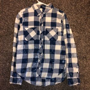 Blue and white Mudd flannel